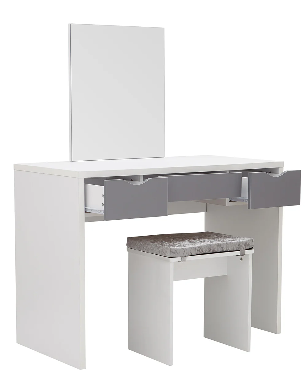 Elizabeth Dressing Table Set White + Grey - Image 11