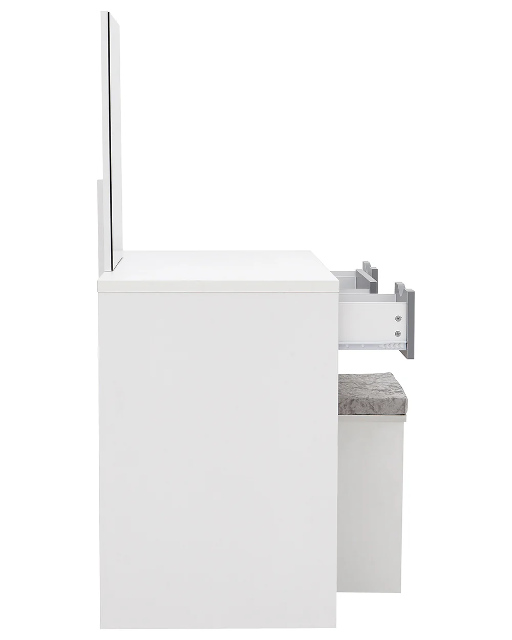 Elizabeth Dressing Table Set White + Grey - Image 13