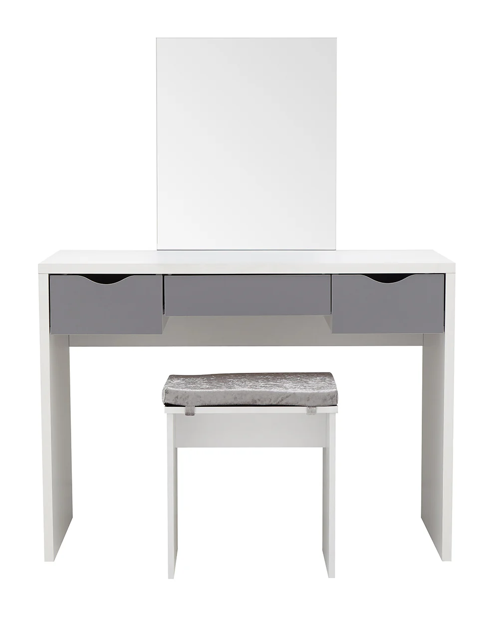 Elizabeth Dressing Table Set White + Grey - Image 9