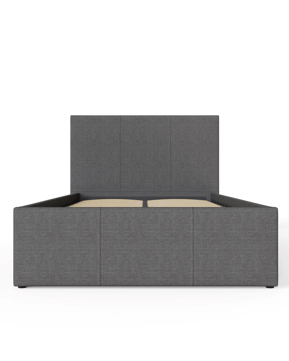 End Lift Ottoman Single Bed Hopsack Fabric Grey 90cm - Image 7