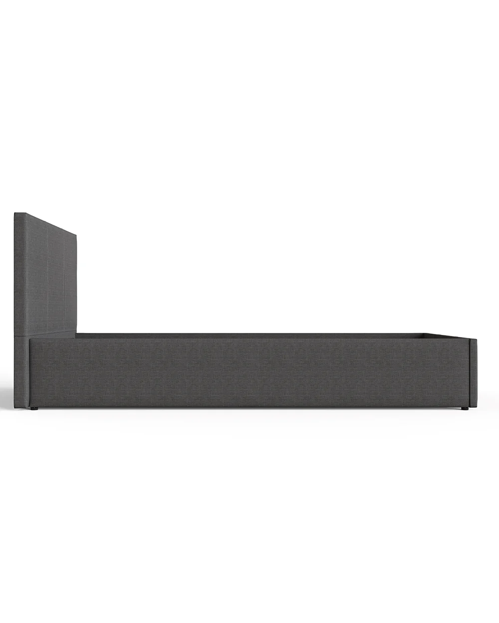 End Lift Ottoman Single Bed Hopsack Fabric Grey 90cm - Image 8