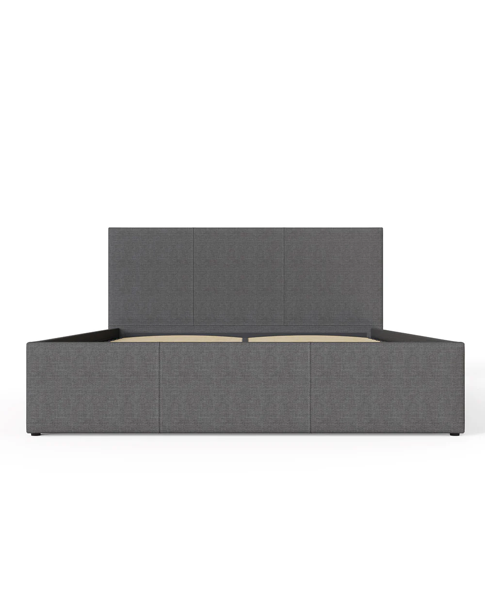 End Lift Ottoman Double Bed Hopsack Fabric Grey - Image 6
