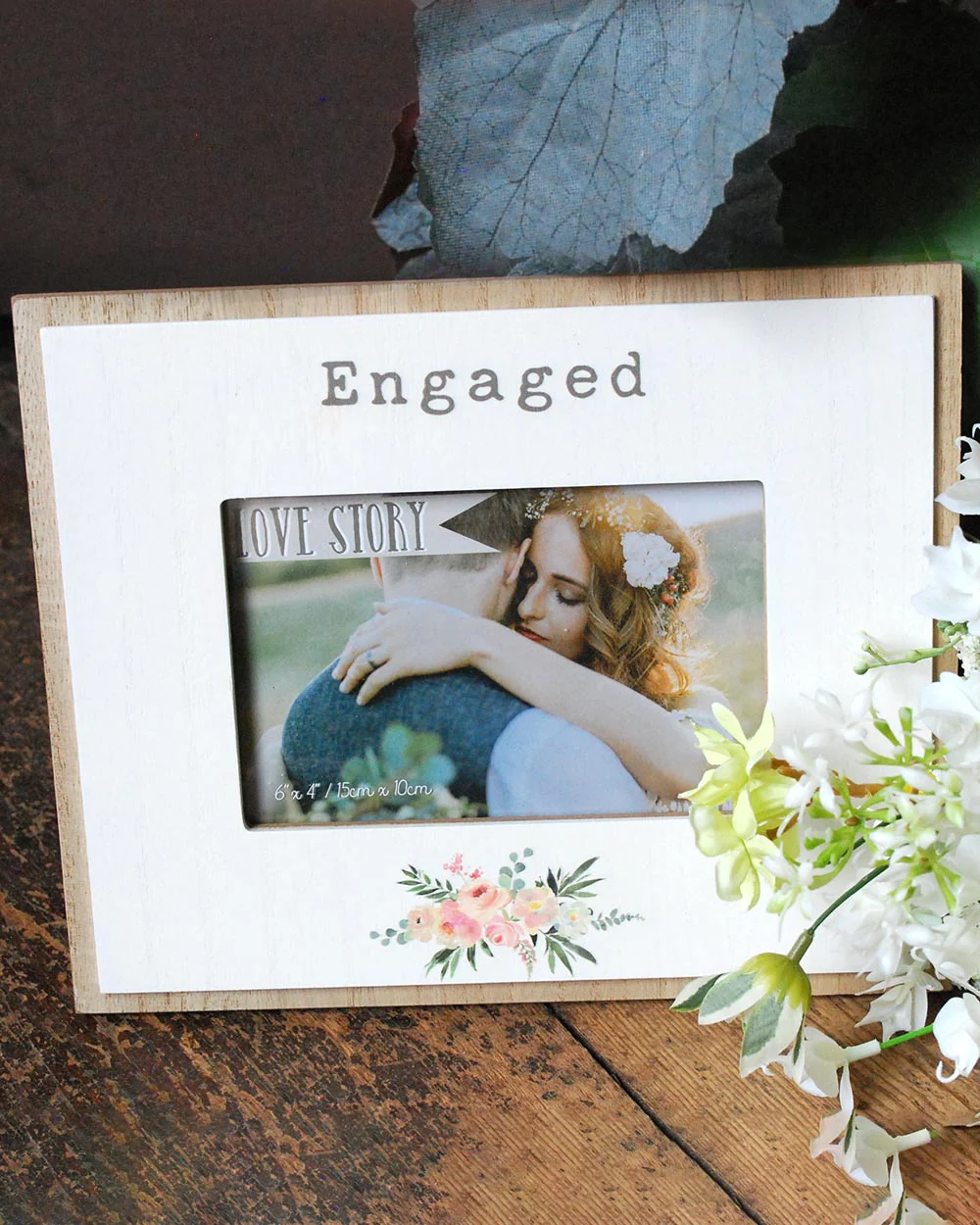 Engagement Gift Wooden Photo Frame 6" X 4" - Image 3
