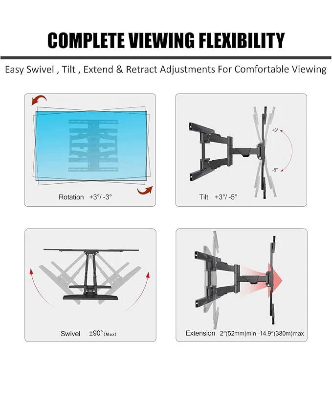 ETHU TV Wall Mount for 40-80 Inch LED LCD TVs - Image 4