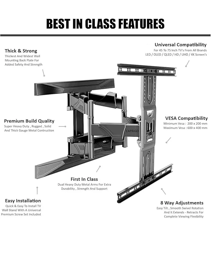 ETHU TV Wall Mount for 40-80 Inch LED LCD TVs - Image 5