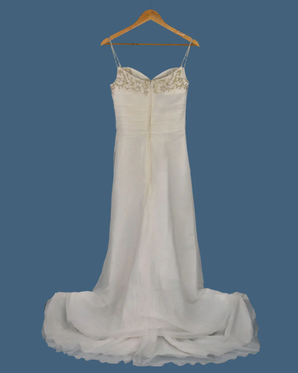 Euro Bride Ivory Fitted Wedding Dress Size 10 - Image 3
