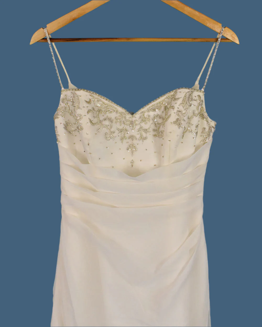 Euro Bride Ivory Fitted Wedding Dress Size 10 - Image 4