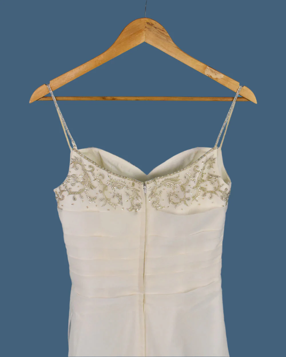 Euro Bride Ivory Fitted Wedding Dress Size 10 - Image 5