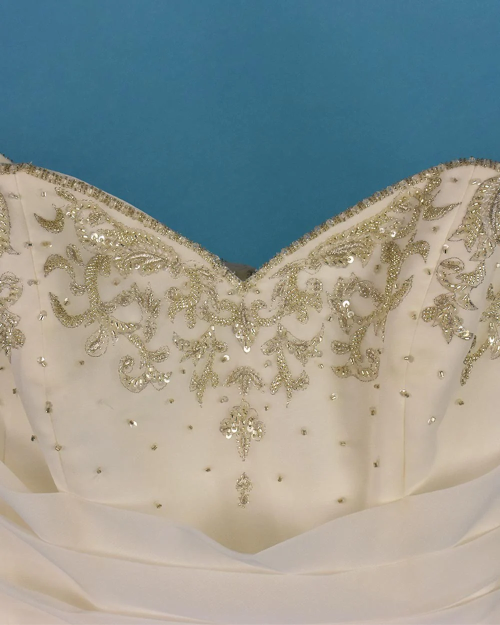 Euro Bride Ivory Fitted Wedding Dress Size 10 - Image 7