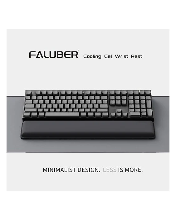 Faluber Cooling Gel Wrist Rest Pad  Keyboard Black - Image 2