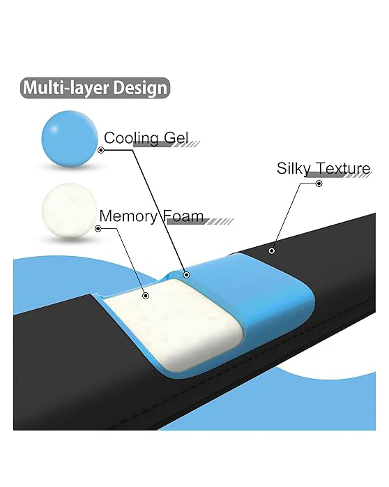 Faluber Cooling Gel Wrist Rest Pad  Keyboard Black - Image 5