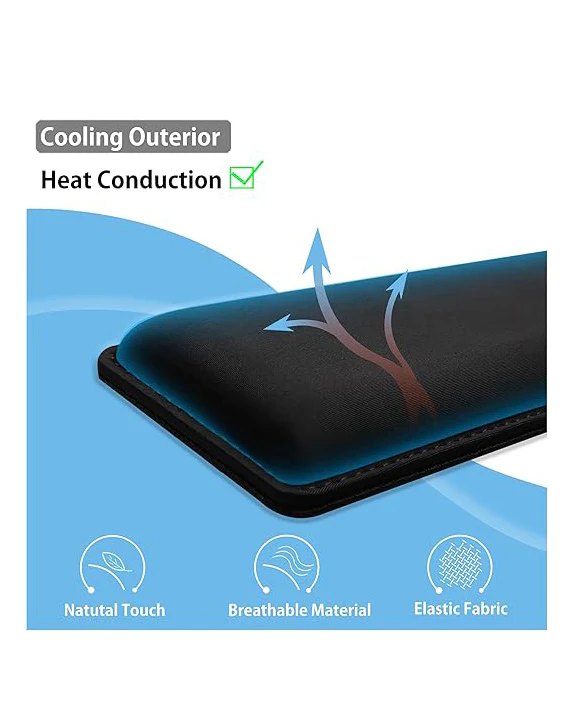 Faluber Cooling Gel Wrist Rest Pad  Keyboard Black - Image 7