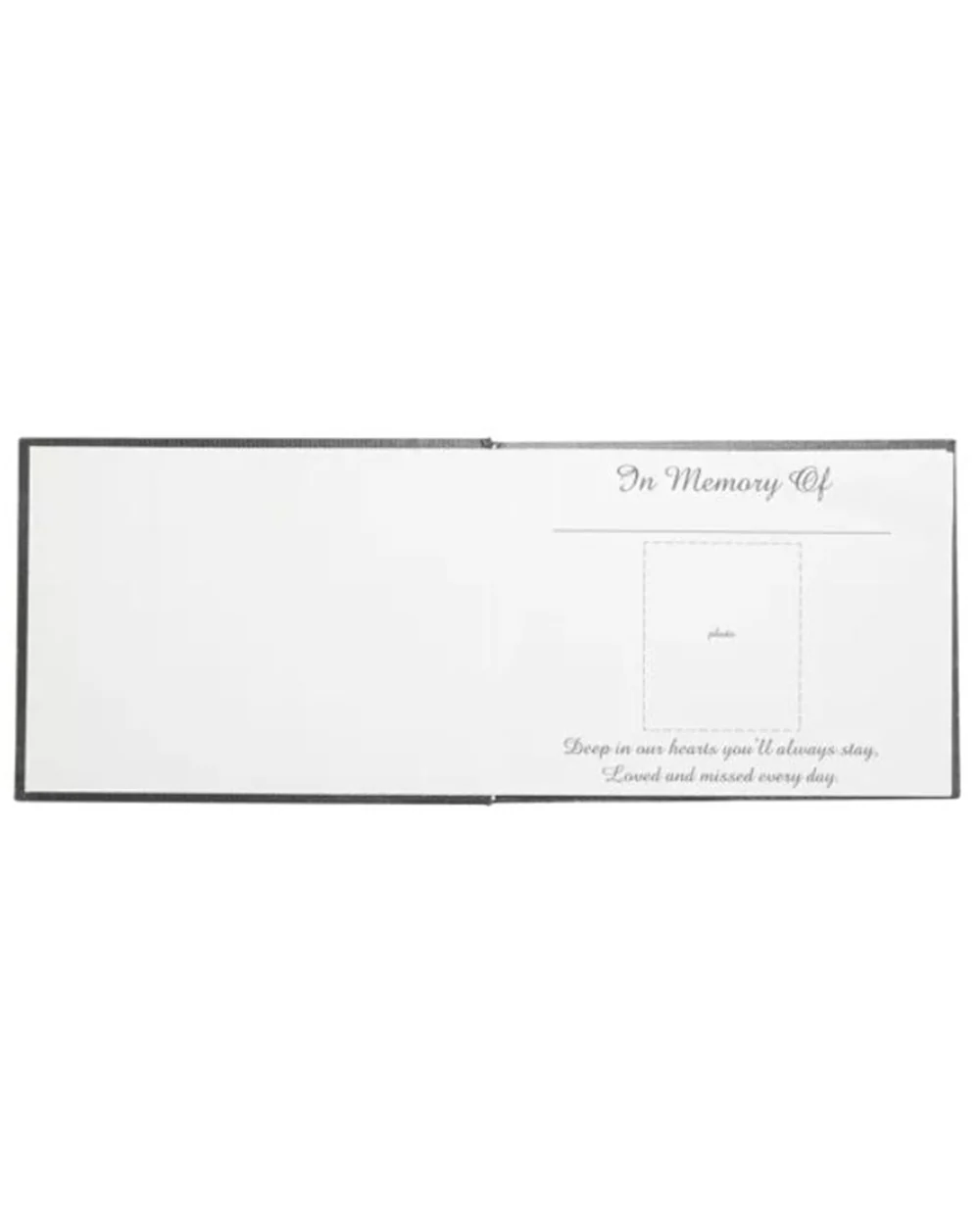 Funeral Memory Guest Book Condolence Leatherette Black Gold - Image 4