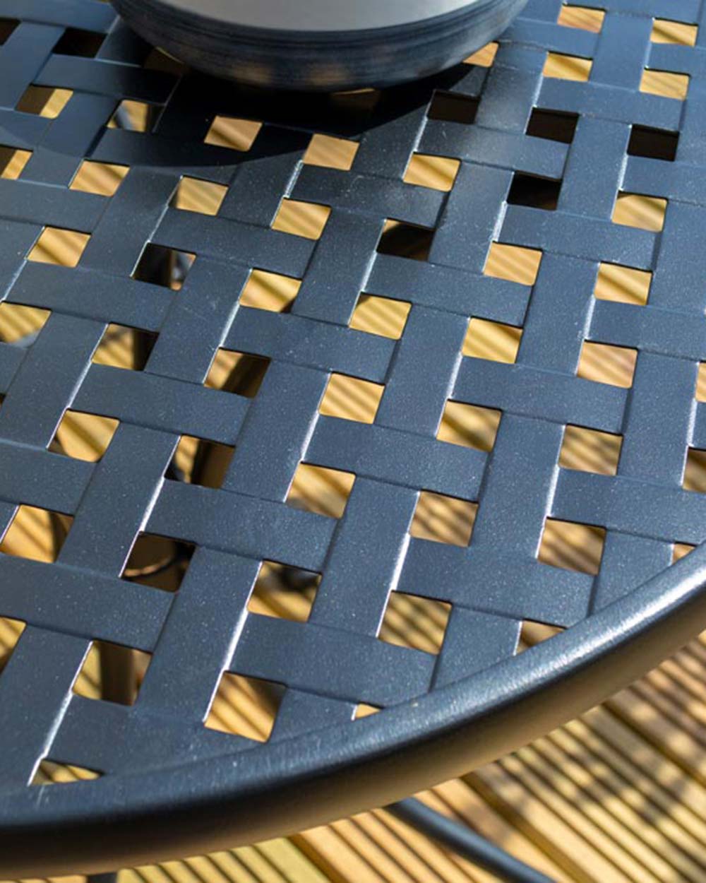 Garden Bistro Set Black Havana Rowlinson - Image 5