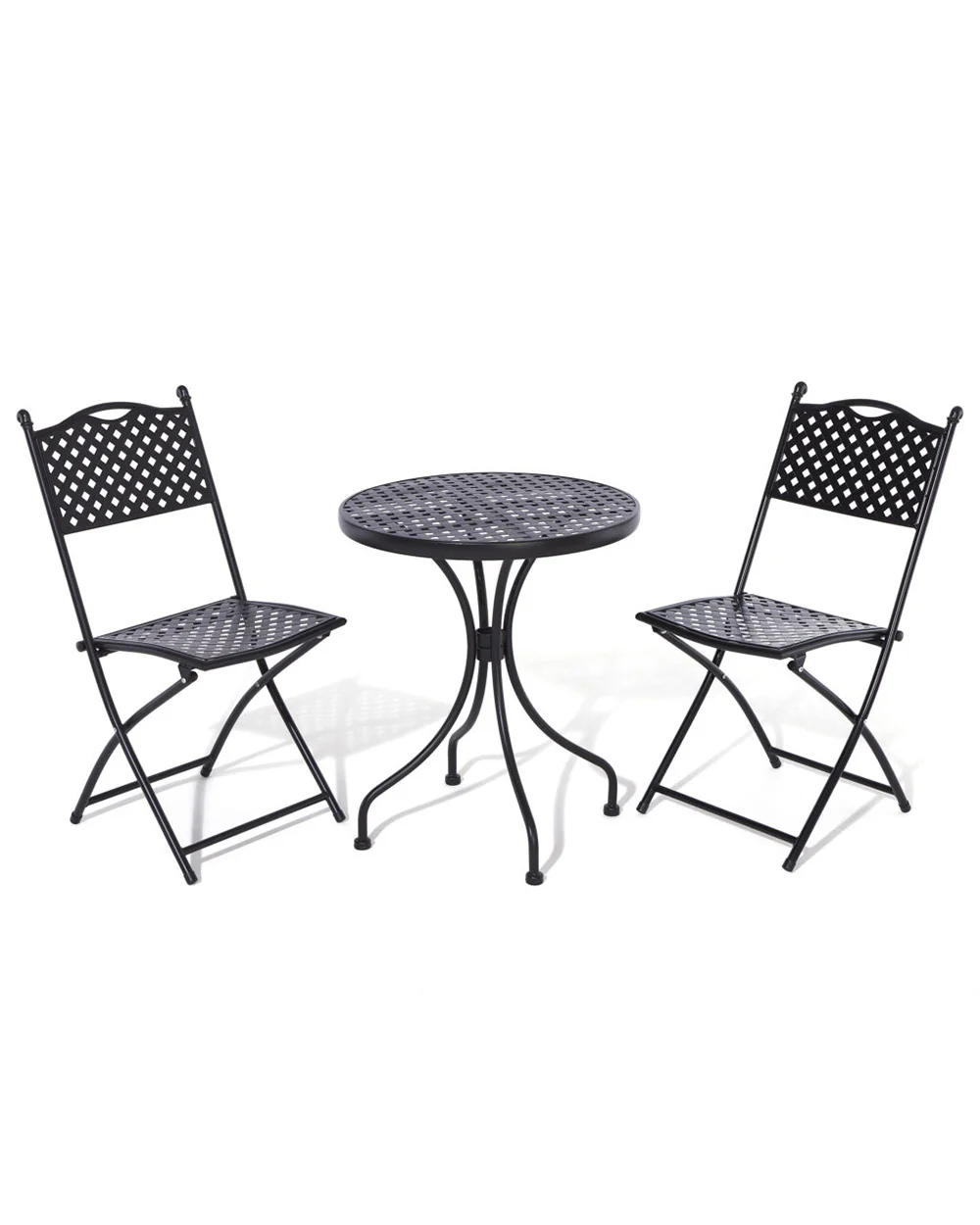 Garden Bistro Set Black Havana Rowlinson - Image 9