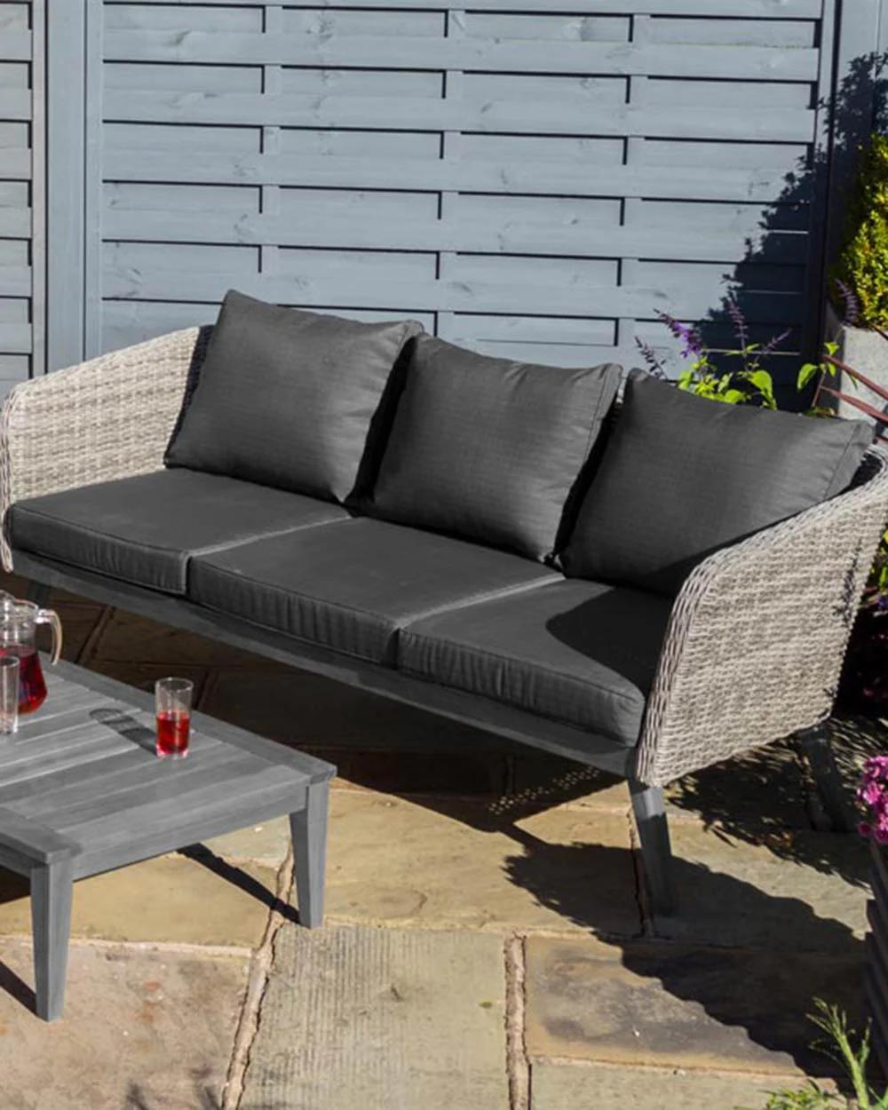 Garden Furniture Set 4 PC Rattan Rowlinson Saigon - Image 2