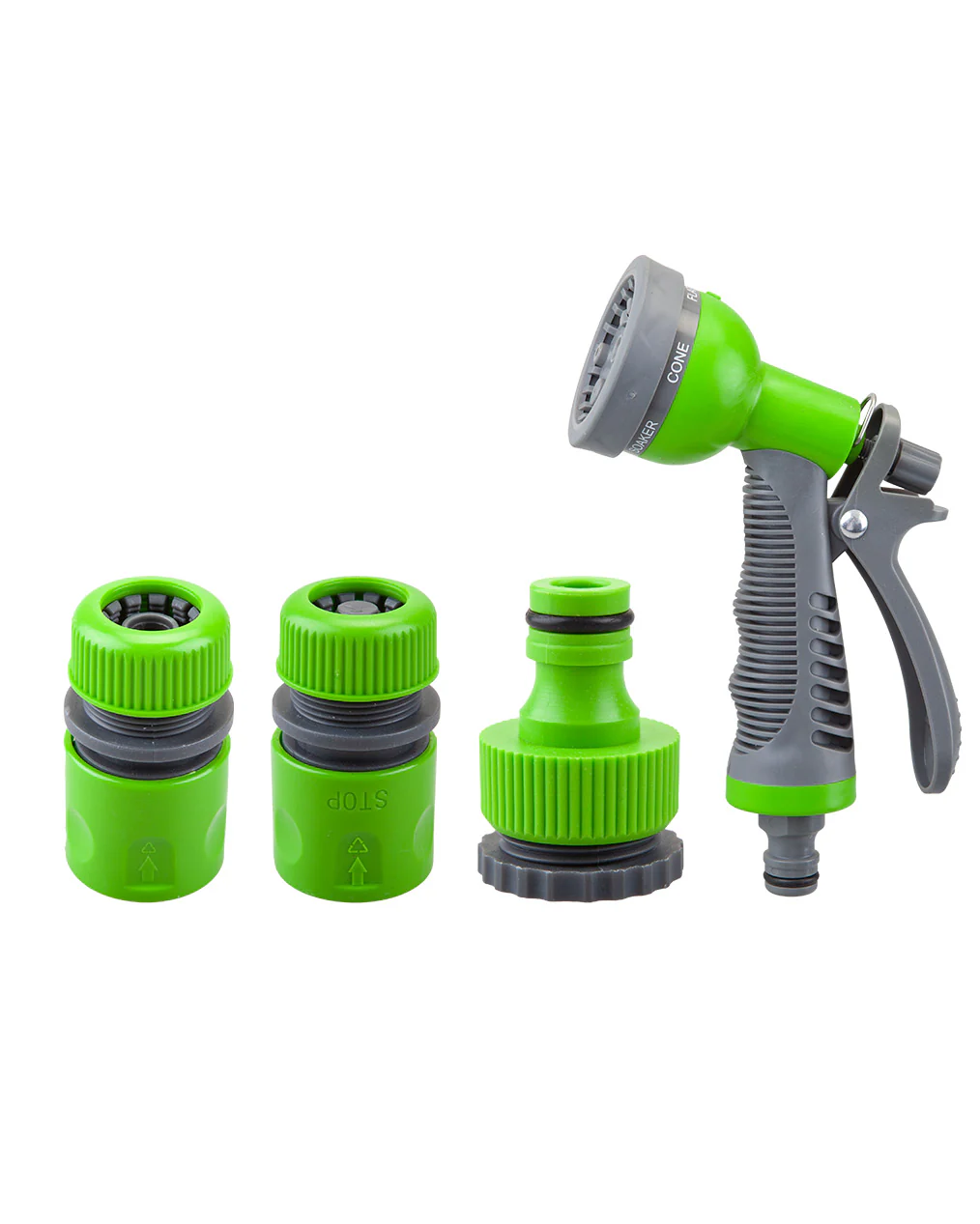 Garden Hose Spray Gun 4 Piece Set Green - Image 2