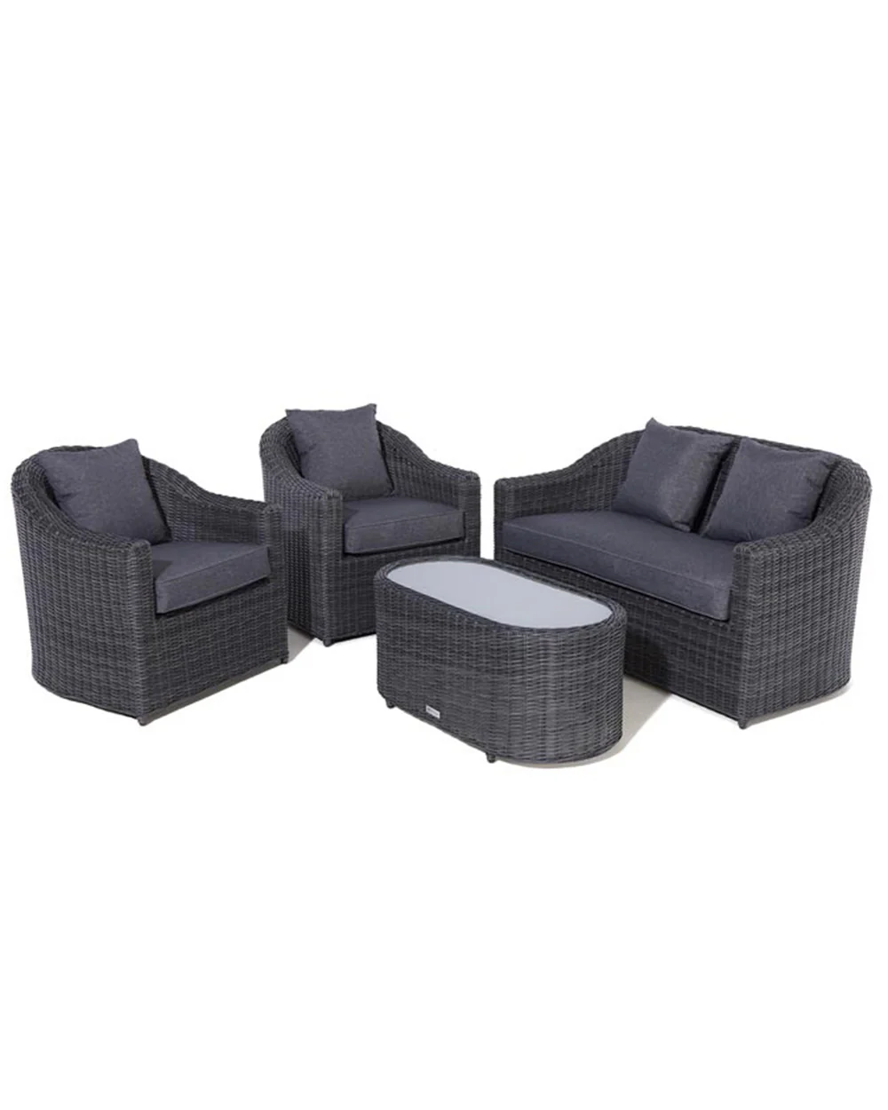 Garden Rattan Furniture Sofa Set Bunbury Grey Rowlinson - Image 6
