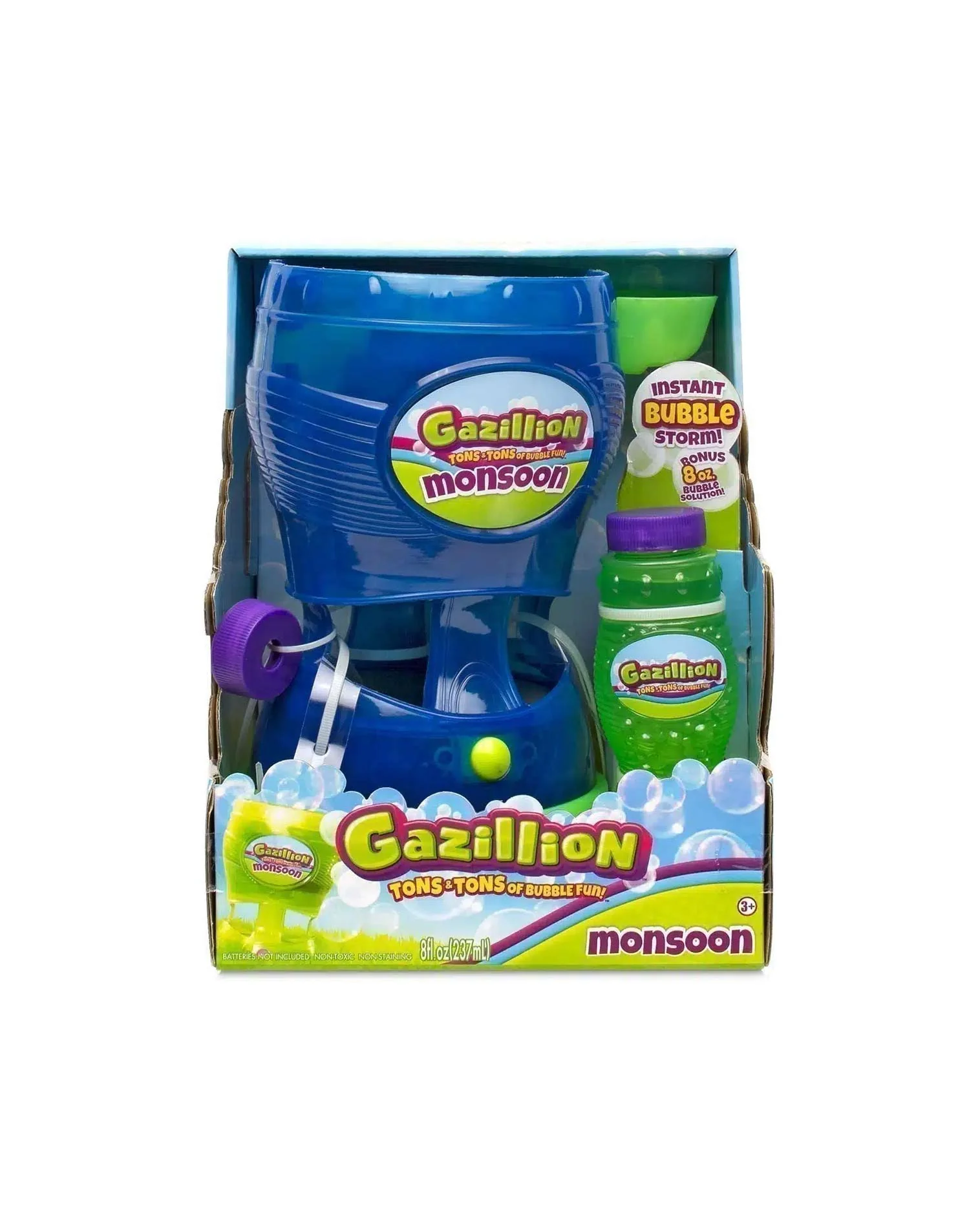 Gazillion Monsoon Bubble Machine 3 Years + Blue