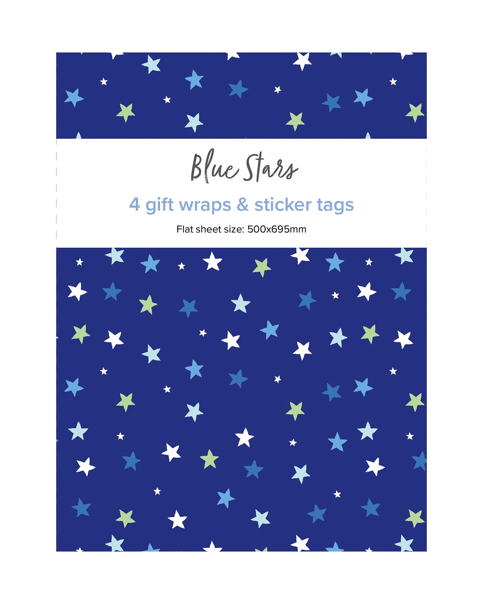 Gift Wrapping Paper Blue Stars