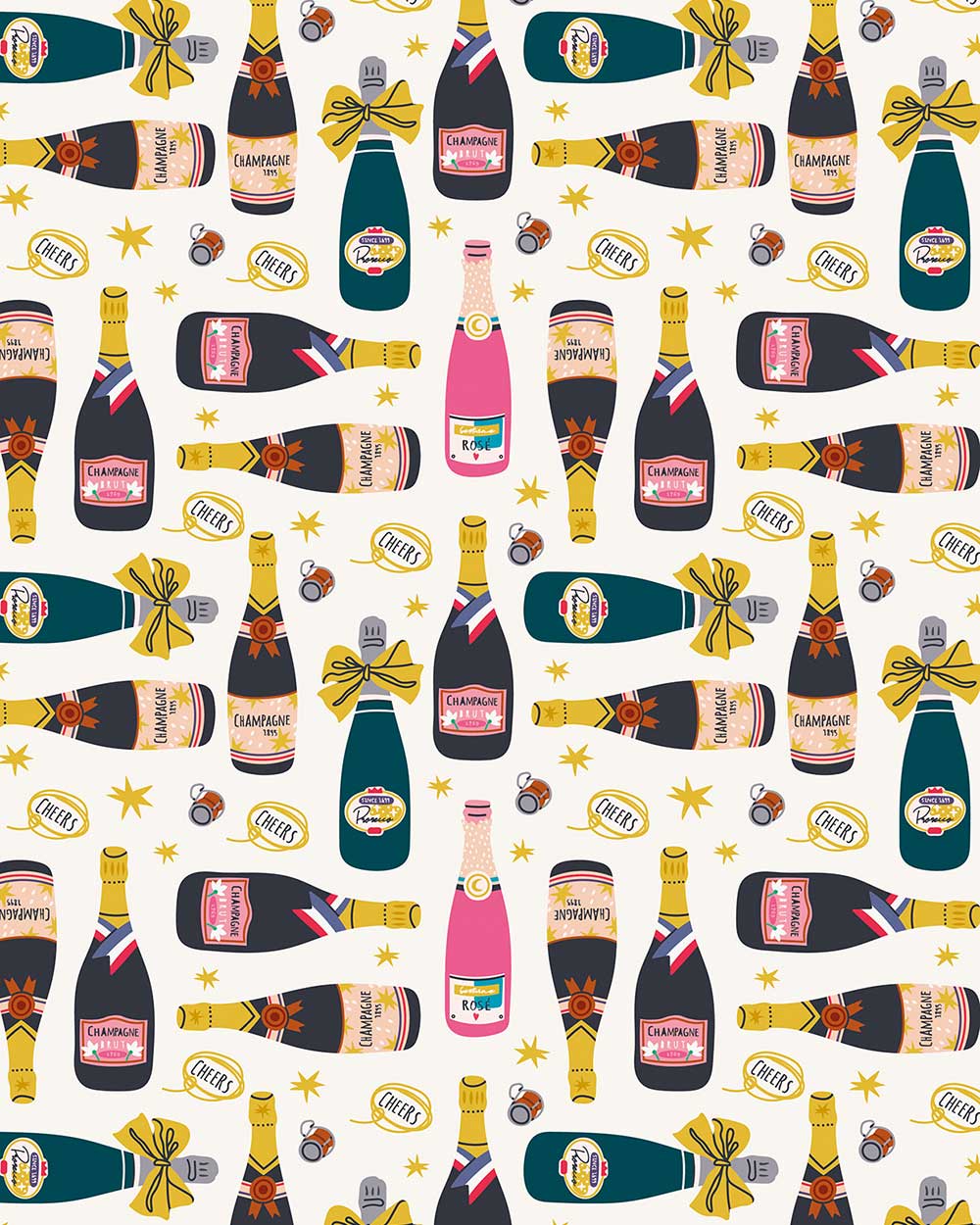Gift Wrapping Paper Set Bubbly Celebrate - Image 3