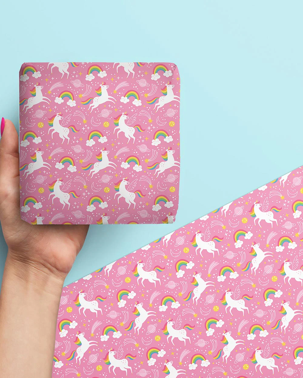 Gift Wrapping Paper Unicorn Print - Image 4