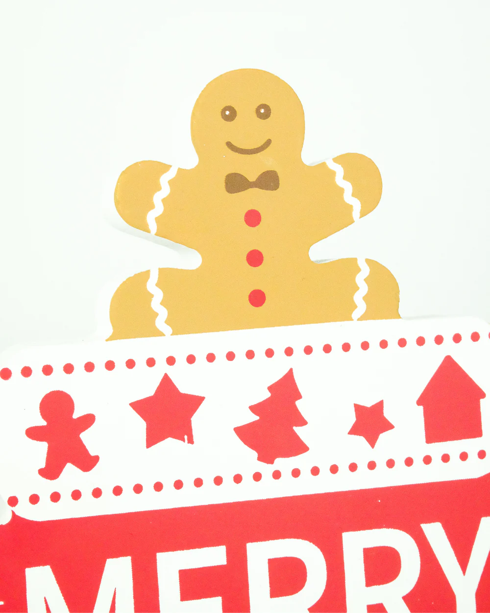 Merry Christmas Gingerbread Sign Standing Decoration - Image 4