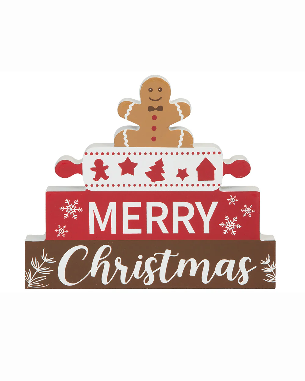 Merry Christmas Gingerbread Sign Standing Decoration - Image 5