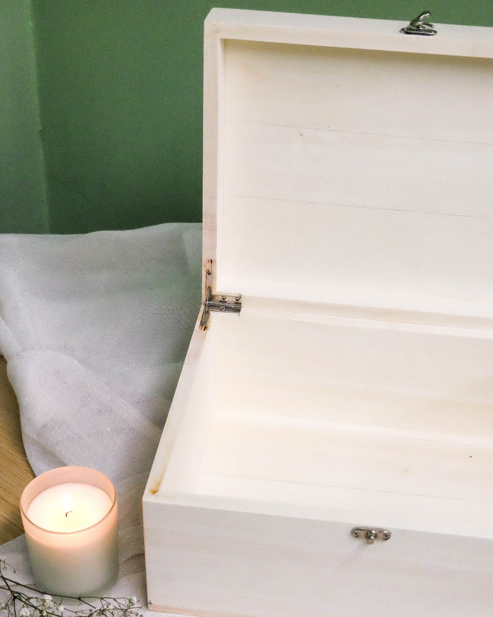 Hand Crafted Natural Wood Memory Box - Image 4