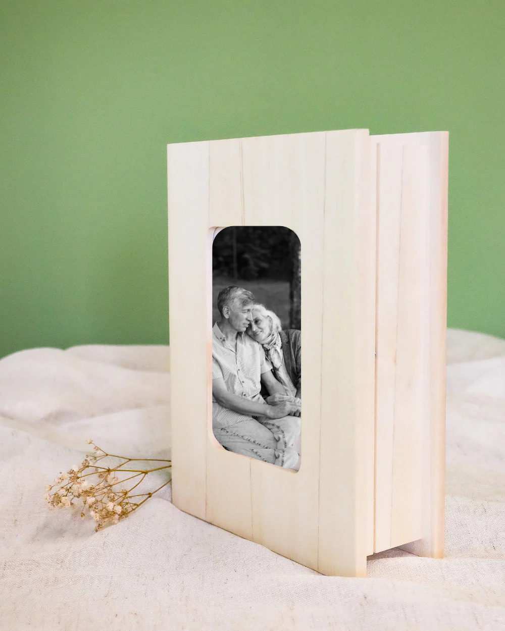 Hand Crafted Natural Wood Photo Memory Box - Image 3