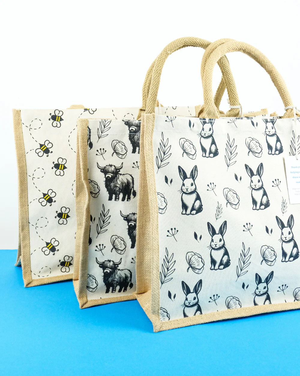 Highland Cow Jute Shopping Bag For Life 100% Biodegradable - Image 7