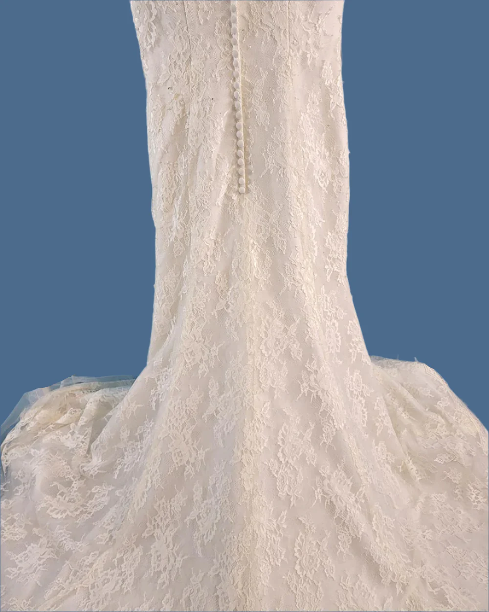 Hilary Morgan Ivory Illusion Lace Wedding Dress Size 10 - Image 10