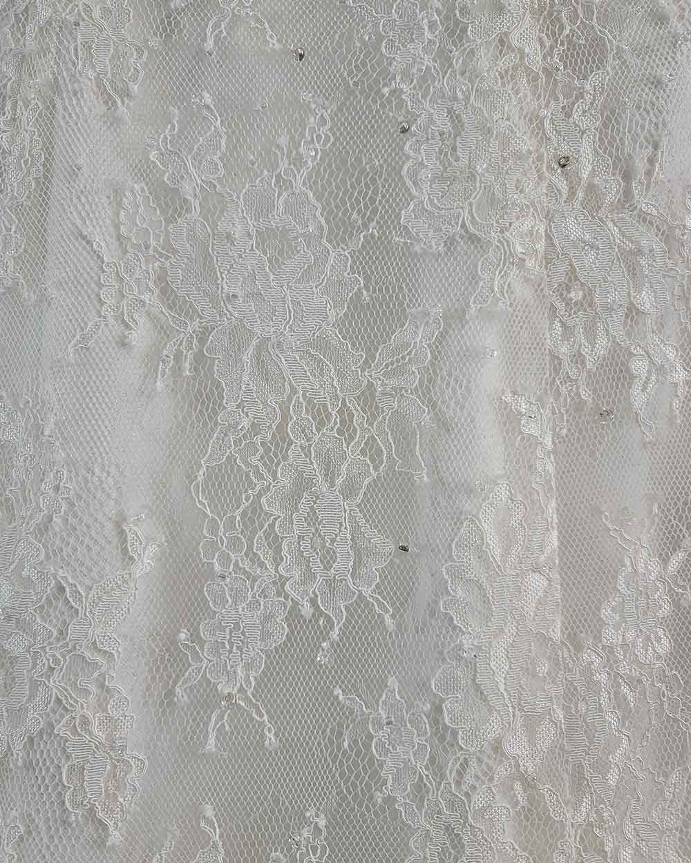 Hilary Morgan Ivory Illusion Lace Wedding Dress Size 10 - Image 13