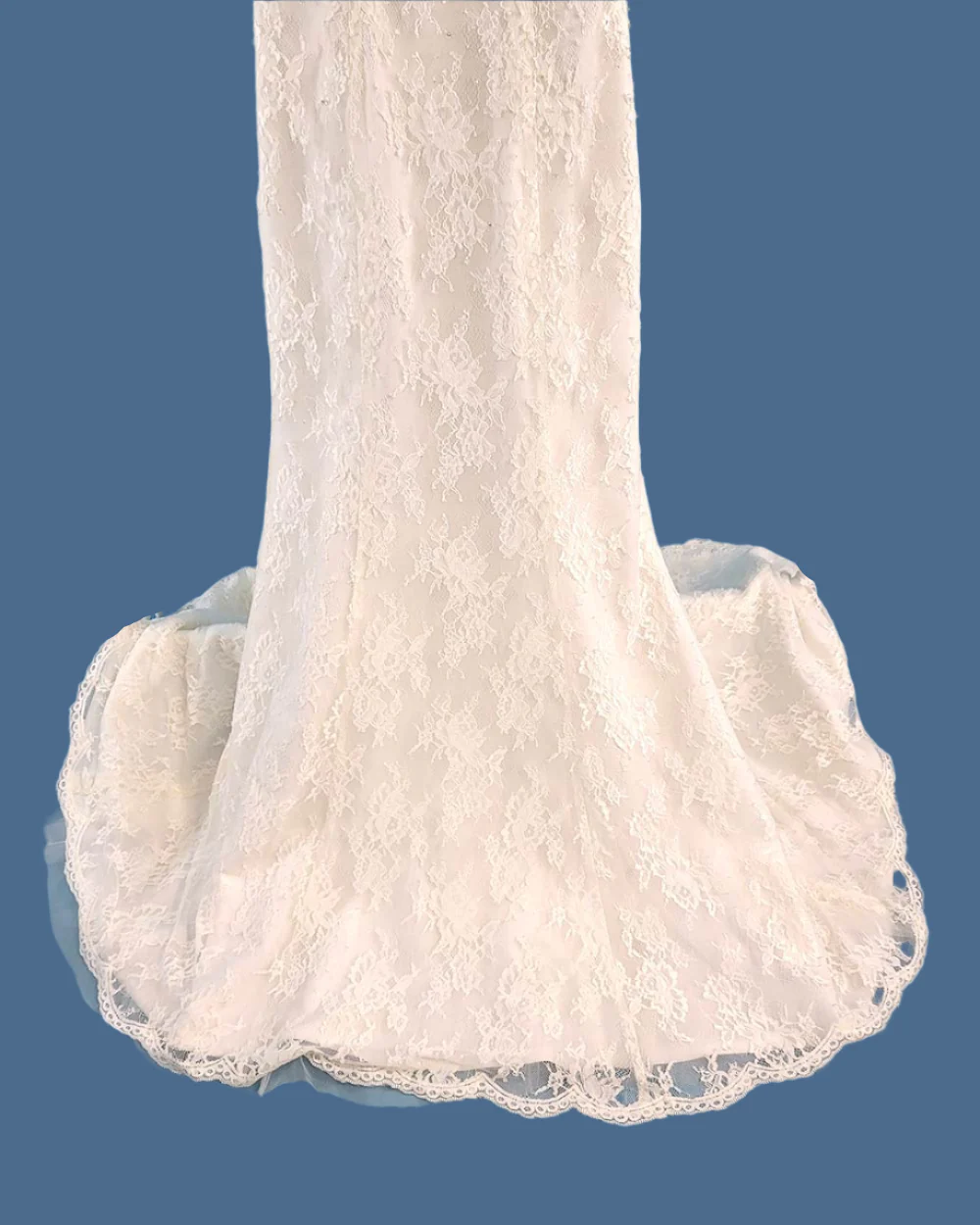 Hilary Morgan Ivory Illusion Lace Wedding Dress Size 10 - Image 5