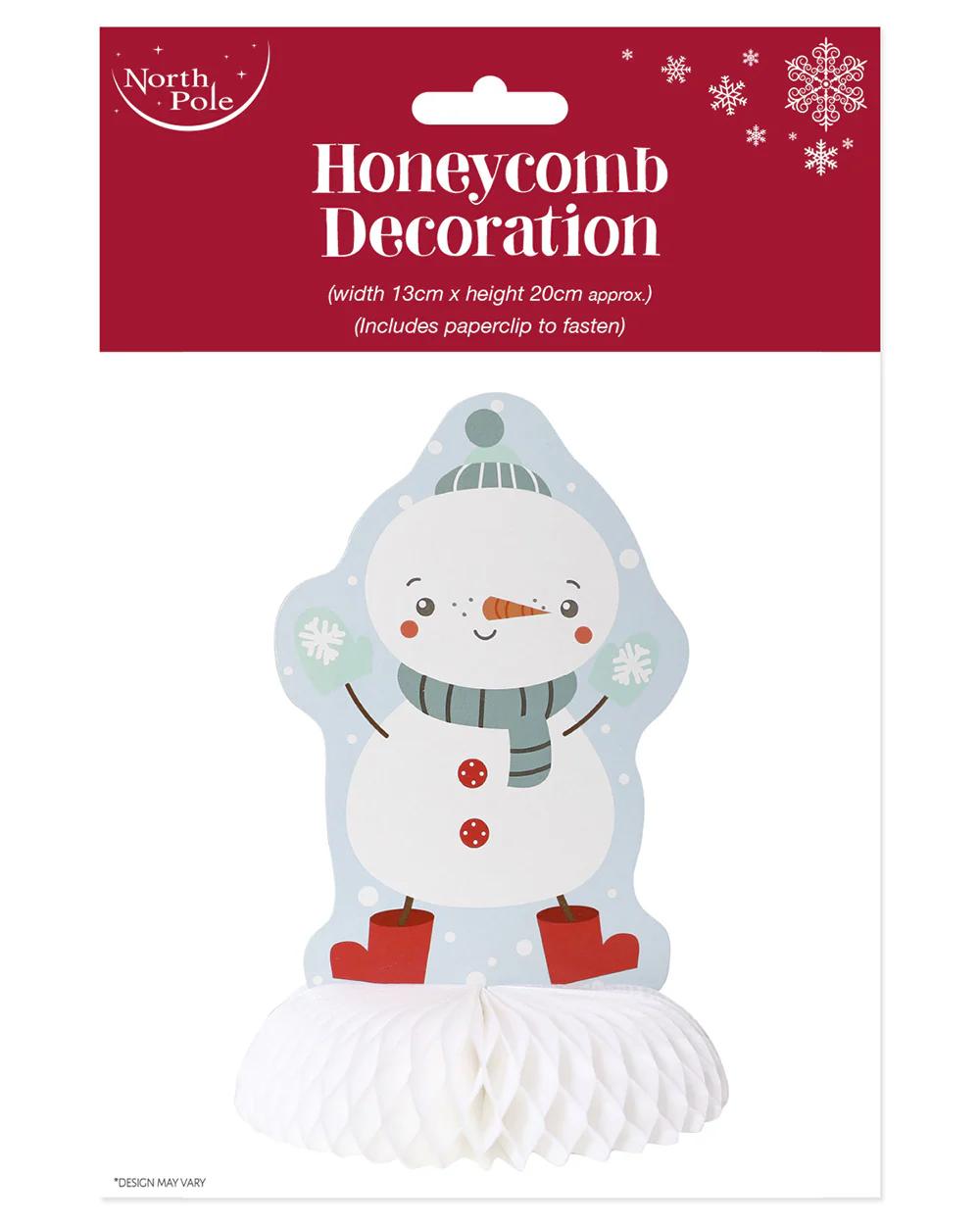 Honeycomb Christmas Decoration Snowman - Image 2