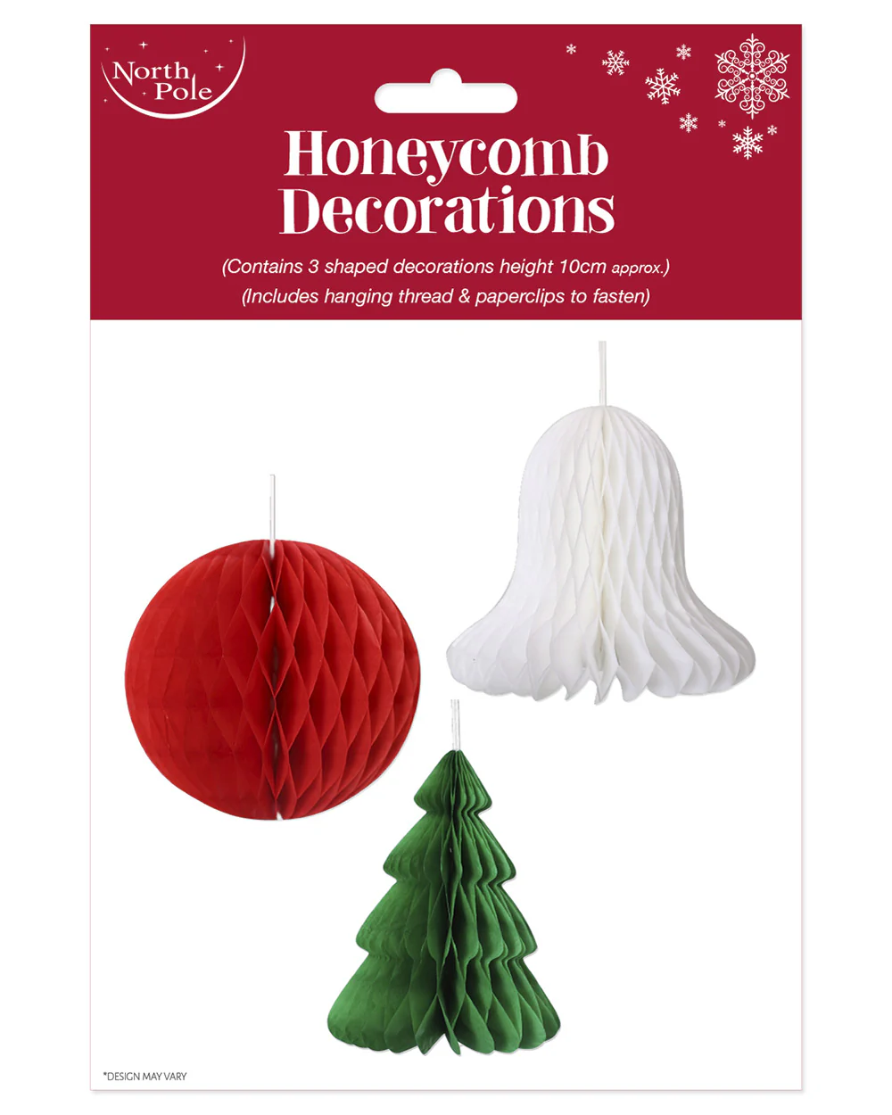 Honeycomb Christmas Tree Decorations 3PK - Image 3