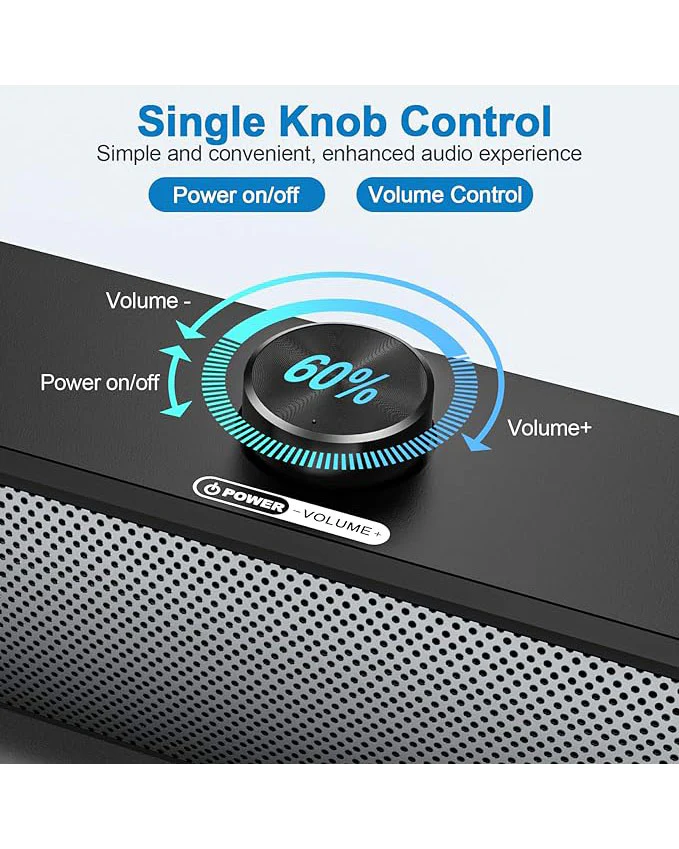 Hpylife H Computer Speaker for Desktop, Laptop, MP4, Plug and Play - Image 2