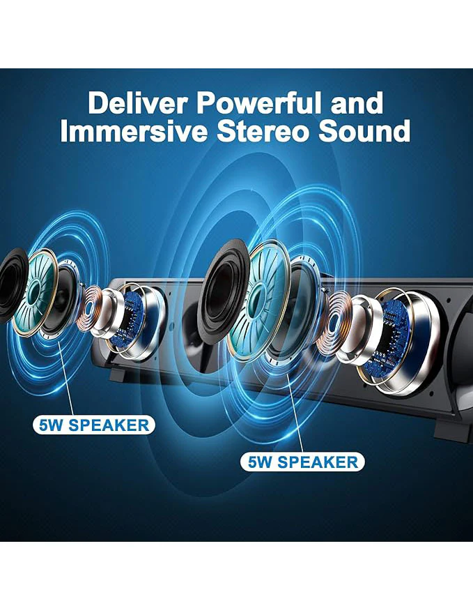 Hpylife H Computer Speaker for Desktop, Laptop, MP4, Plug and Play - Image 3