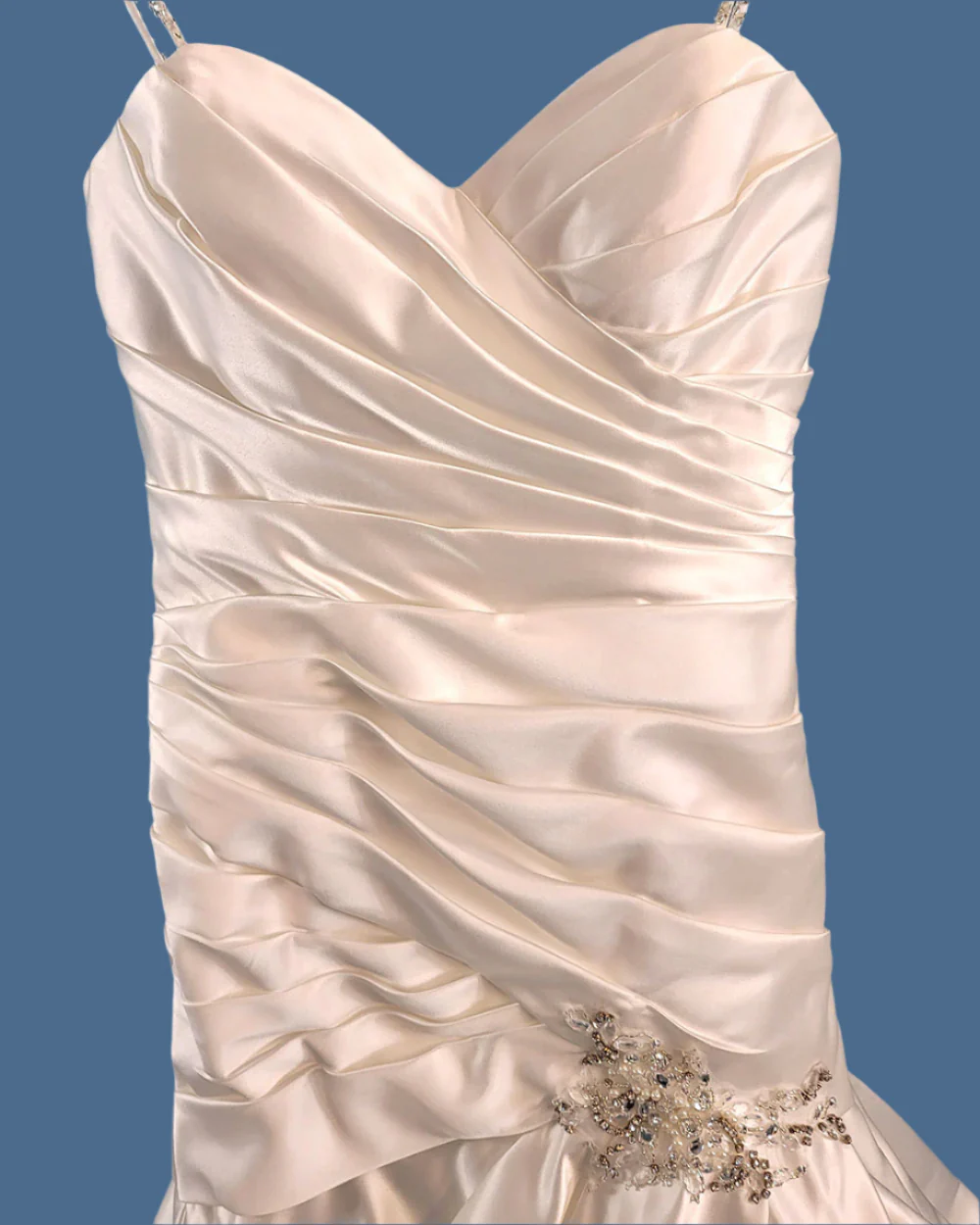 Ivory Fitted Bodice Wedding Dress Size 10 - Image 4