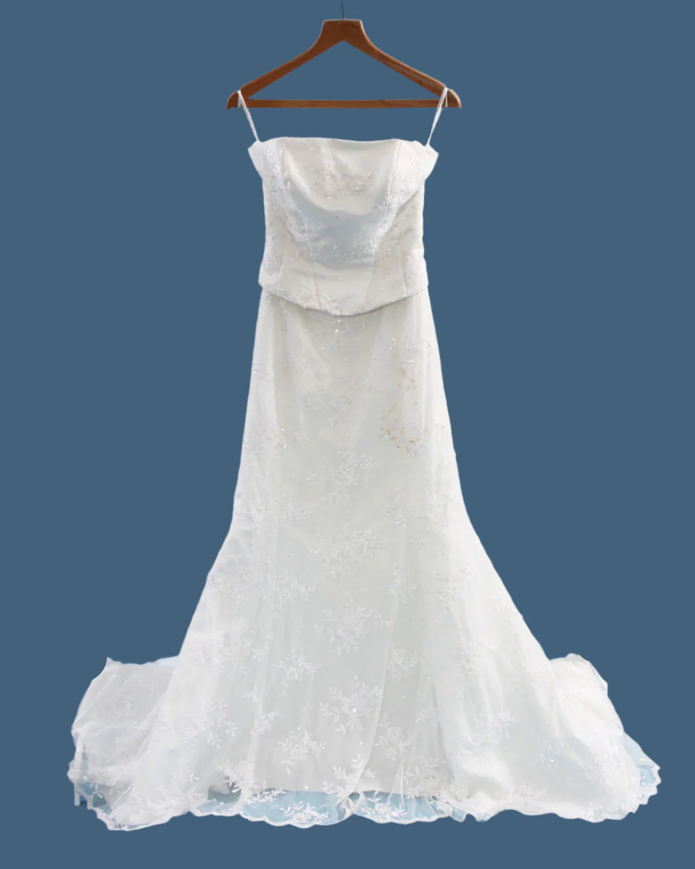 Ivory Strapless Fishtail Wedding Dress - Image 2