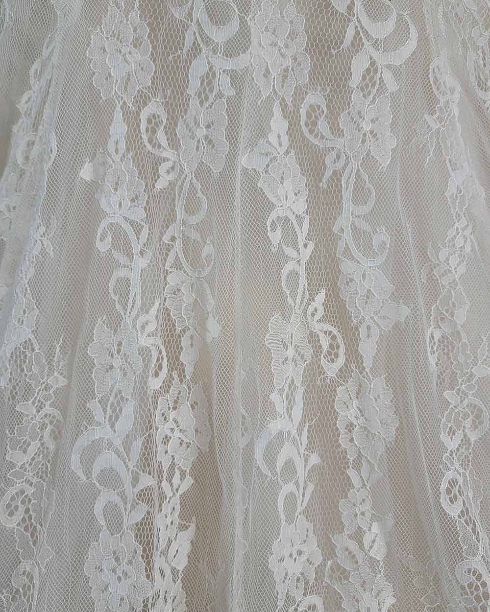 Jasmine Collection Champagne Fitted Strap Wedding Dress Size 8 - Image 13