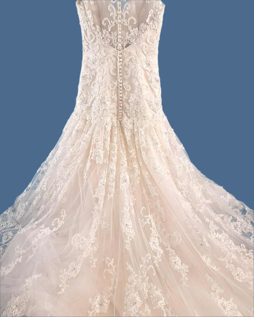 Jasmine Couture Champagne A line Wedding Dress Size 10 - Image 11