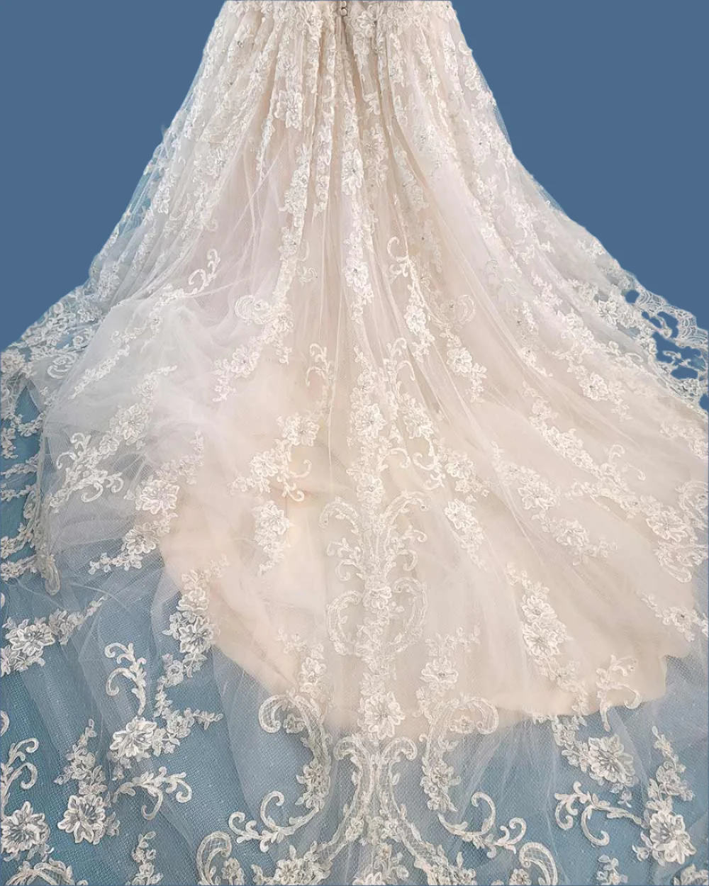 Jasmine Couture Champagne A line Wedding Dress Size 10 - Image 12