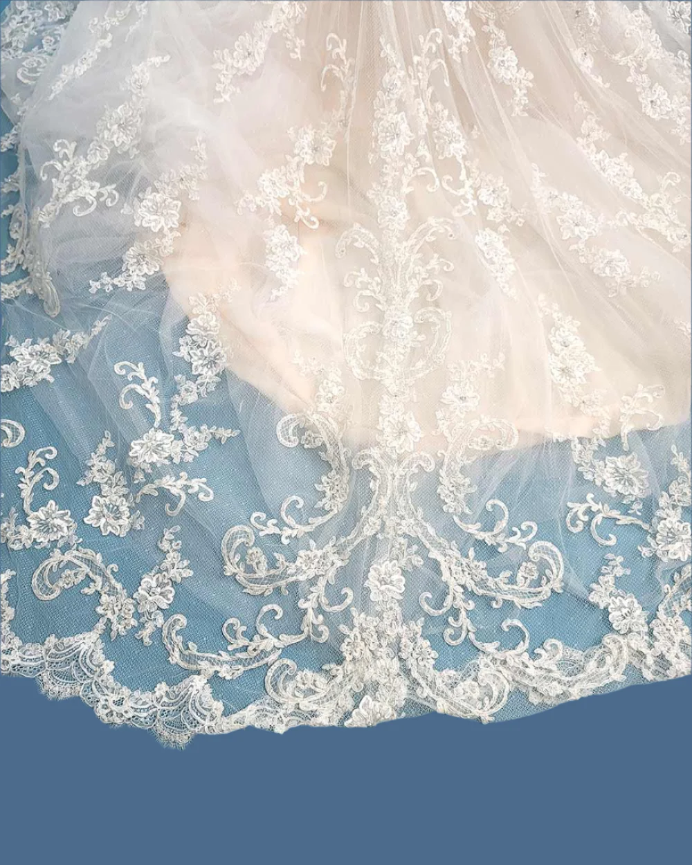 Jasmine Couture Champagne A line Wedding Dress Size 10 - Image 13