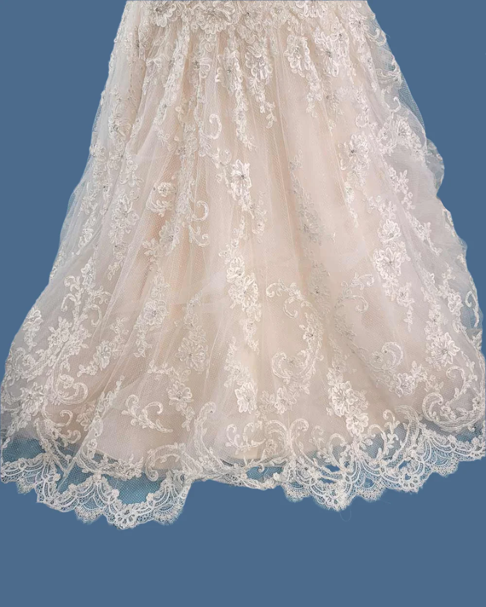 Jasmine Couture Champagne A line Wedding Dress Size 10 - Image 5