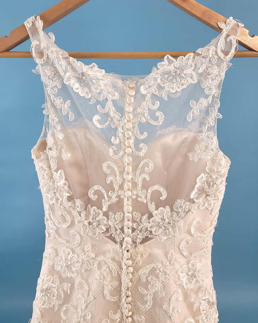 Jasmine Couture Champagne A line Wedding Dress Size 10 - Image 8
