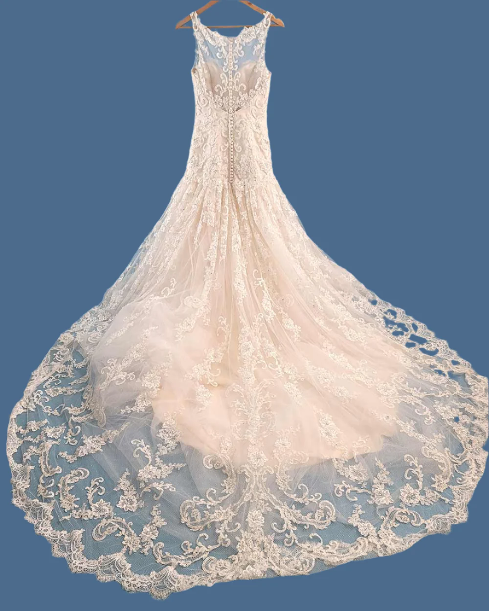 Jasmine Couture Champagne A line Wedding Dress Size 10 - Image 9