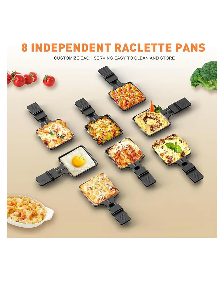 JOYAMI Raclette Electric Table Grill Natural Stone Plate - Image 2