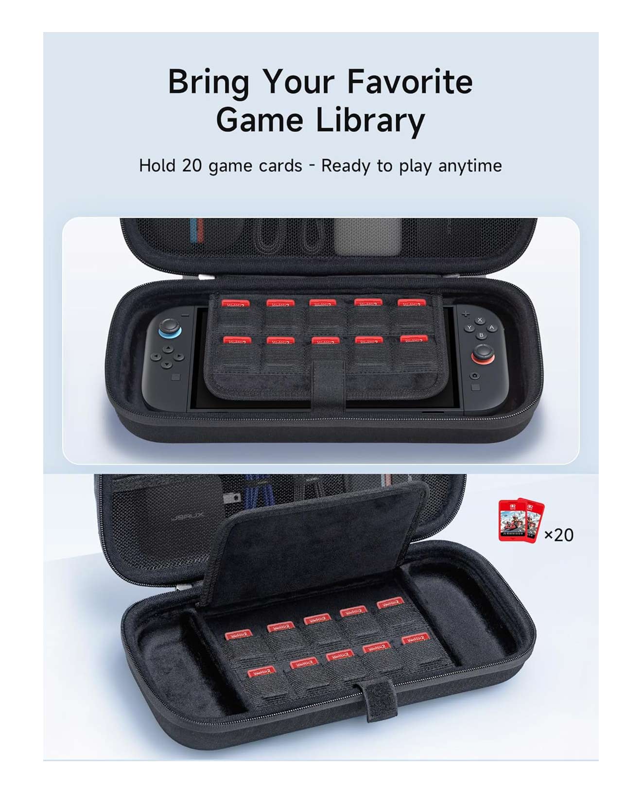JSAUX Carry Case hard Shell  for Nintendo Switch 2 Black - Image 7