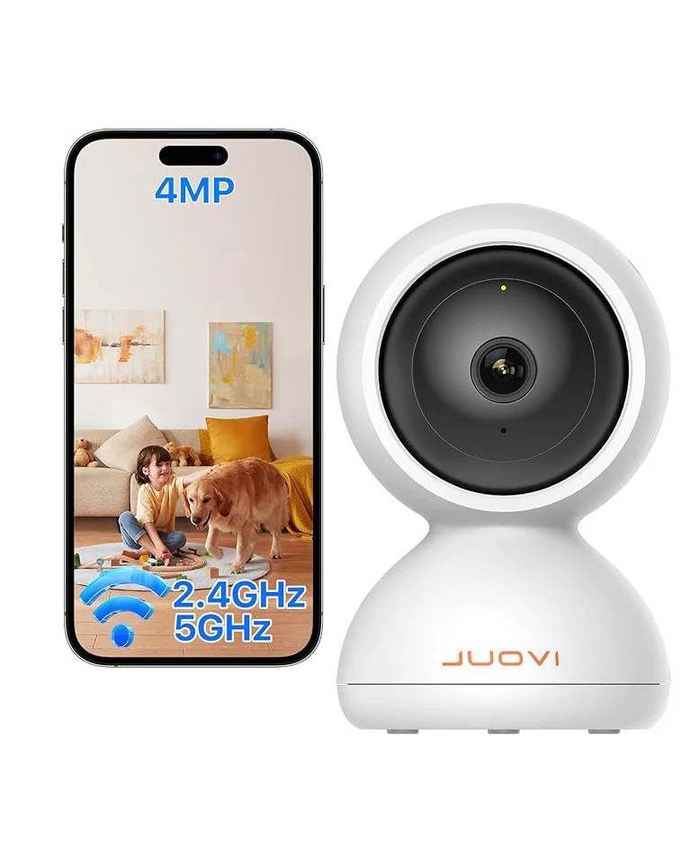 JUOVI 4MP Indoor Home Security Camera with 2.4/5 GHz WiFi
